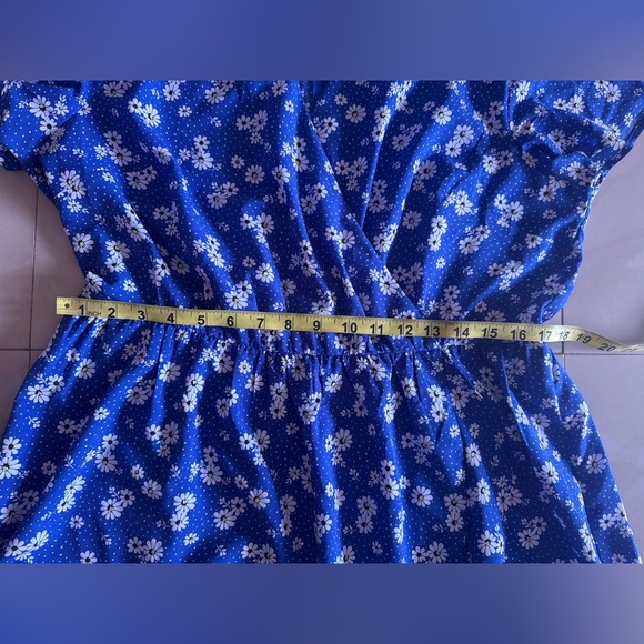 Lane Bryant - Floral Maxi Dress - High Low - Size 14- Blue Flowers flare - Picture 10 of 16